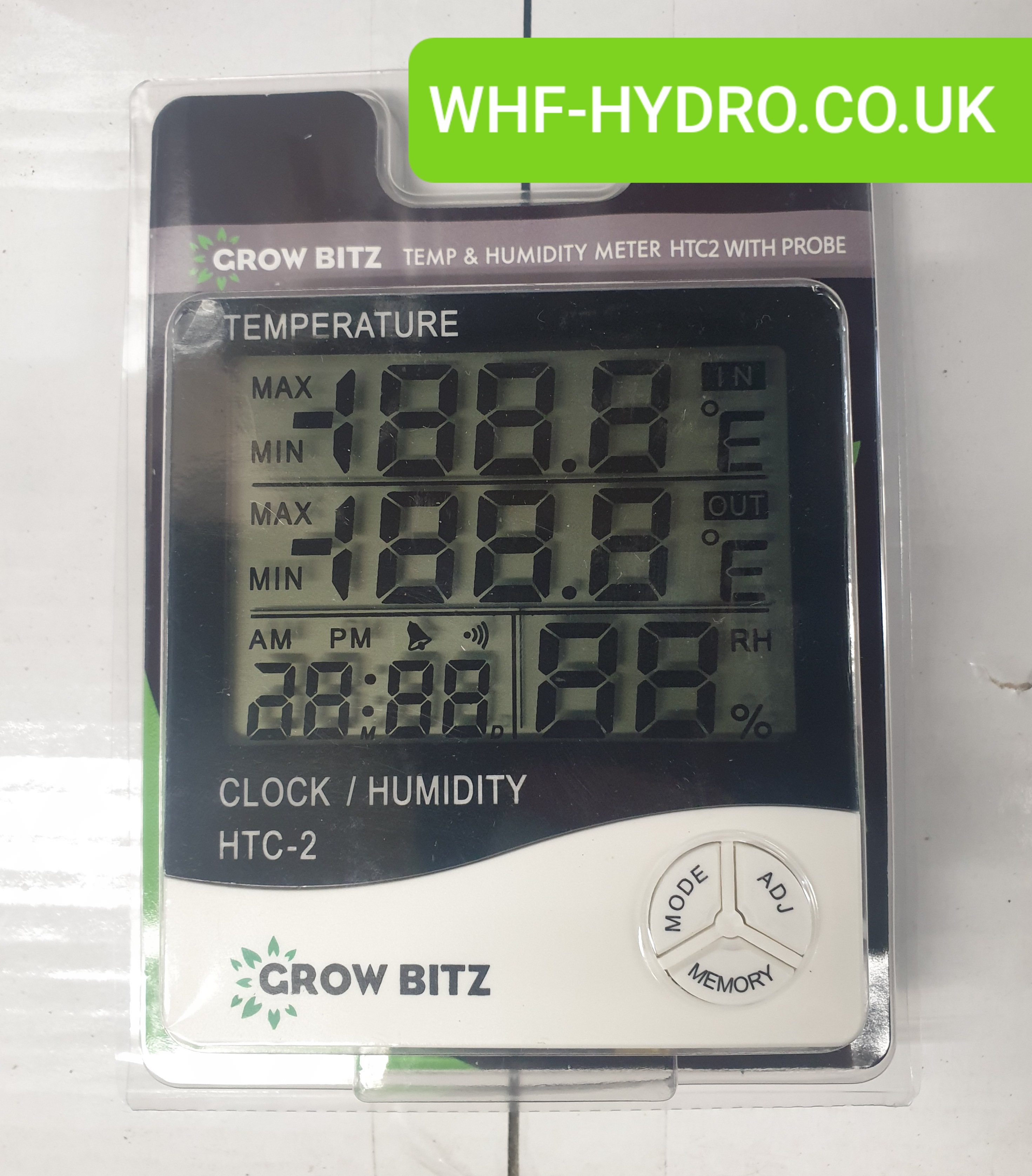 Grow Bitz TEMP & HUMIDITY METER HTC2 WITH PROBE