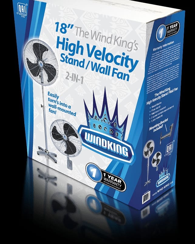 Wind King High Velocity Stand/Wall Fan 18inch